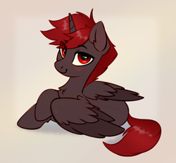 Size: 2628x2440 | Tagged: safe, artist:taneysha, oc, oc:hardy, alicorn, pony, alicorn oc, colored sketch, high res, horn, looking at you, looking back, male, male alicorn, rear view, solo, stallion, wings