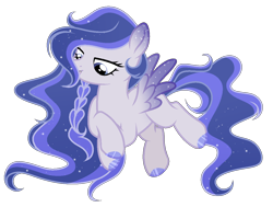 Size: 1212x916 | Tagged: safe, artist:existencecosmos188, oc, oc only, pegasus, pony, base used, braid, eyelashes, hoof polish, magical lesbian spawn, offspring, parent:princess celestia, parent:princess luna, pegasus oc, simple background, smiling, solo, transparent background, wings