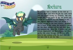 Size: 3015x2102 | Tagged: safe, artist:aleximusprime, oc, oc only, oc:noctura, bat pony, pony, fanfic:my little sister is a dragon, bat pony oc, bio, high res, solo
