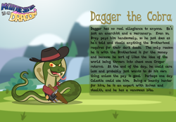 Size: 3014x2102 | Tagged: safe, artist:aleximusprime, oc, oc only, oc:dagger, cobra, snake, fanfic:my little sister is a dragon, bio, brotherhood of grogar, high res, oc villain, solo