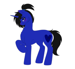 Size: 2563x2362 | Tagged: safe, artist:elberas, oc, oc only, oc:midnight sapphire, pony, unicorn, female, high res, mare, simple background, slender, solo, thin, transparent background