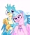 Size: 1760x2048 | Tagged: safe, artist:leo19969525, gallus, silverstream, griffon, hippogriff, g4, blushing, cute, diastreamies, duo, female, gallabetes, male, ship:gallstream, shipping, simple background, straight, white background