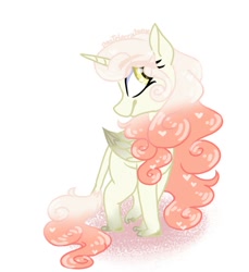 Size: 1105x1206 | Tagged: safe, artist:pastelperyton, oc, oc only, alicorn, pony, alicorn oc, horn, solo, wings