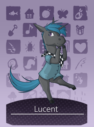 Size: 1400x1900 | Tagged: safe, artist:stray prey, oc, oc only, oc:lucent, unicorn, anthro, animal crossing, solo