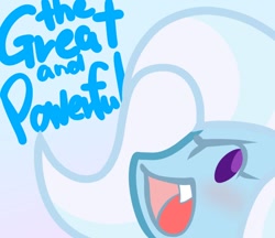 Size: 740x640 | Tagged: safe, artist:batipin, trixie, equestria girls, g4, cute, cute little fangs, fangs, female, great and powerful, looking at you, open mouth, solo