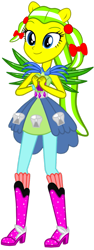 Size: 549x1454 | Tagged: safe, artist:ajosterio, oc, oc:floorycake, human, equestria girls, g4, my little pony equestria girls: legend of everfree, alternate universe, boots, clothes swap, crystal guardian, crystal guardian boots, crystal wings, high heel boots, ponied up, shoes, simple background, solo, transparent background, wings