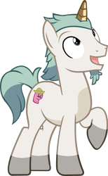 Size: 1111x1802 | Tagged: safe, artist:red4567, pony, unicorn, g4, base used, bluey, facial hair, ponified, simple background, sock puppet, transparent background, unicorse, vector