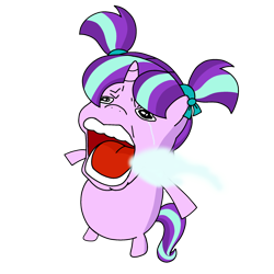 Size: 2048x2048 | Tagged: safe, artist:aldaplayer, starlight glimmer, pony, unicorn, g4, anime, anime reference, bipedal, crying, female, filly, filly starlight glimmer, high res, meme, one piece, open mouth, ponified meme, simple background, solo, the one piece is real, tony tony chopper, transparent background, younger