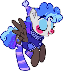 Size: 1565x1763 | Tagged: safe, artist:rickysocks, oc, oc only, pegasus, pony, base used, clothes, clown, clown makeup, female, mare, simple background, socks, solo, striped socks, transparent background