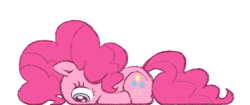 Size: 640x269 | Tagged: safe, artist:fizpup, pinkie pie, earth pony, pony, g4, face down, simple background, solo, white background