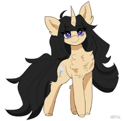 Size: 4155x4079 | Tagged: safe, artist:neoncel, oc, oc only, pony, unicorn, chest fluff, simple background, solo, white background