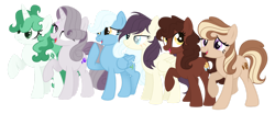 Size: 1280x534 | Tagged: safe, artist:monochrome-sunsets, chancellor puddinghead, clover the clever, commander hurricane, princess platinum, private pansy, smart cookie, earth pony, pegasus, pony, unicorn, g4, base used, female, mare, simple background, transparent background