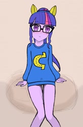 Size: 1919x2925 | Tagged: safe, artist:mangofoxx, sci-twi, twilight sparkle, human, equestria girls, g4, clothes swap, smiling, solo, wondercolts