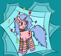 Size: 4186x3859 | Tagged: safe, artist:fa11en, oc, oc only, oc:rubie, pony, clothes, femboy, male, socks, solo, striped socks