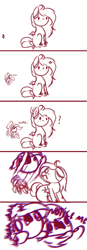 Size: 1441x4159 | Tagged: safe, artist:prettyshinegp, oc, oc only, pony, unicorn, comic, d:, female, horn, looking back, mare, notice me senpai, open mouth, unicorn oc