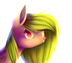 Size: 2602x2304 | Tagged: safe, artist:prettyshinegp, oc, oc only, earth pony, pony, bust, candy, earth pony oc, female, food, high res, lollipop, mare, simple background, solo, white background