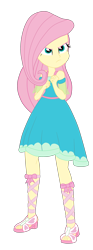 Size: 1900x5085 | Tagged: safe, artist:gmaplay, fluttershy, human, equestria girls, equestria girls specials, g4, my little pony equestria girls: better together, my little pony equestria girls: rollercoaster of friendship, fluttershy boho dress, simple background, solo, transparent background