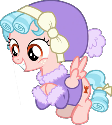 Size: 775x861 | Tagged: safe, edit, edited screencap, editor:pascalmulokozi2, screencap, cozy glow, pegasus, pony, frenemies (episode), g4, background removed, clothes, excited, female, filly, flying, foal, not a vector, simple background, solo, transparent background, winter outfit