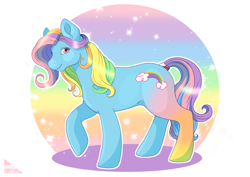 Size: 5787x4092 | Tagged: safe, artist:katarablankart, rainbow dash (g3), earth pony, pony, g3, simple background, solo, white background