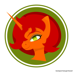 Size: 4010x4001 | Tagged: safe, artist:margaritaenot, oc, oc only, pony, unicorn, green eyes, redhead, simple background, solo, white background