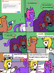 Size: 1263x1707 | Tagged: safe, artist:ask-luciavampire, oc, changeling, earth pony, pony, succubus, undead, vampire, vampony, love, tumblr