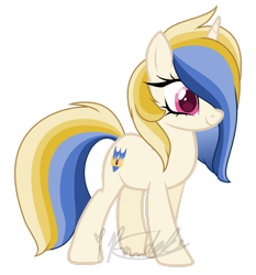 Size: 1600x1717 | Tagged: safe, artist:ipandacakes, oc, oc only, pony, unicorn, base used, female, magical gay spawn, mare, offspring, parent:prince blueblood, parent:shining armor, parents:shiningblood, simple background, solo, transparent background