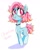 Size: 1080x1350 | Tagged: safe, artist:jully-park, oc, oc only, oc:charlotte parker, earth pony, pony, coat markings, digital art, ear piercing, female, glasses, long neck, mare, pale belly, piercing, round glasses, simple background, slender, socks (coat markings), solo, thin, white background