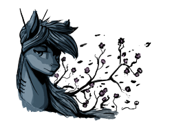 Size: 1650x1200 | Tagged: safe, artist:stray prey, oc, oc only, oc:mako, original species, pony, shark, shark pony, cherry blossoms, flower, flower blossom, simple background, solo, transparent background