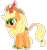 Size: 245x259 | Tagged: safe, gameloft, applejack, kirin, g4, my little pony: magic princess, cloven hooves, female, kirin applejack, kirin-ified, leonine tail, mare, simple background, solo, species swap, tail, transparent background