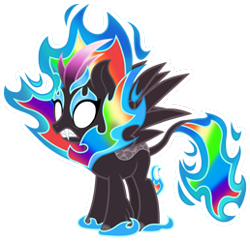 Size: 258x249 | Tagged: safe, gameloft, rainbow dash, kirin, kirin pegasus, nirik, winged kirin, g4, my little pony: magic princess, kirin rainbow dash, kirin-ified, nirik-ified, simple background, solo, species swap, transparent background