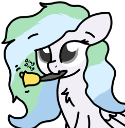 Size: 803x825 | Tagged: safe, artist:cocacola1012, oc, oc only, oc:river chime, pegasus, pony, bell, chest fluff, mouth hold, simple background, solo, transparent background