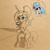 Size: 4000x4000 | Tagged: safe, artist:leesys, artist:rexyseven, oc, oc only, oc:leesys, oc:whispy slippers, pony, unicorn, blushing, blushing profusely, clothes, drinking, female, lineart, maid, mare, phone, reaction image, shy