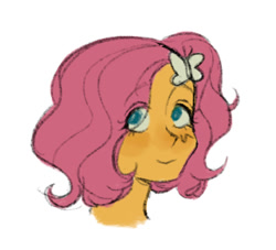 Size: 1478x1344 | Tagged: safe, artist:raessahsaysstuff, fluttershy, human, equestria girls, g4, bust, butterfly hairpin, clothes, eye clipping through hair, simple background, smiling, solo, white background