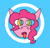 Size: 997x952 | Tagged: safe, artist:thatweirdanon, pinkie pie, g4, head only, hypno eyes, hypno pie, hypnosis, hypnotized, kaa eyes, pixel art, pixelated, solo, tongue out