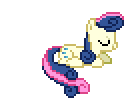 Size: 130x98 | Tagged: safe, artist:botchan-mlp, bon bon, sweetie drops, earth pony, pony, g4, animated, desktop ponies, eyes closed, gif, pixel art, side view, simple background, sleeping, solo, sprite, transparent background