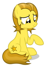 Size: 1800x2600 | Tagged: safe, artist:devfield, oc, oc only, oc:golden star, earth pony, pony, g4, female, high res, mare, shading, shadow, simple background, sitting, smiling, solo, transparent background