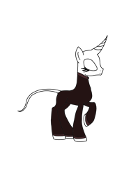 Size: 3000x4000 | Tagged: safe, artist:enperry88, edit, oc, pony, unicorn, fanfic:the choired swarm of rumors, base, clothes, collar, curved horn, gem, horn, leonine tail, pony oc, raised hoof, simple background, tail, transparent background, unicorn oc, uniform