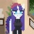 Size: 1200x1200 | Tagged: safe, artist:melodylibris, rarity, pony, unicorn, g4, beatnik rarity, beret, clothes, female, hat, looking at you, mare, pixel art, solo, sweater, turtleneck