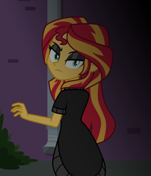 Size: 4944x5760 | Tagged: safe, artist:emeraldblast63, sunset shimmer, human, comic:the tale of two sunsets, equestria girls, g4, female, goth, human sunset, solo, story included