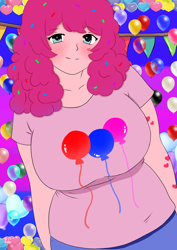 Size: 2126x3000 | Tagged: safe, artist:aquapiratepup, pinkie pie, human, g4, female, high res, humanized, smiling, solo