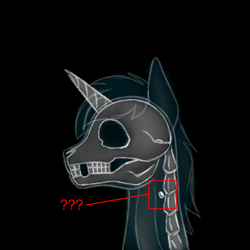 Size: 700x700 | Tagged: safe, artist:stray prey, oc, oc only, oc:lucent, pony, unicorn, solo, x-ray picture