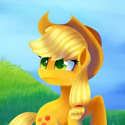 Size: 1200x1200 | Tagged: safe, artist:andromedasparkz, applejack, earth pony, pony, g4, female, solo