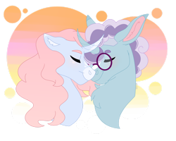 Size: 1280x1024 | Tagged: safe, artist:itstechtock, oc, oc:peachy keen, oc:tech tock, pony, female, male, mare, nuzzling, simple background, stallion, transparent background