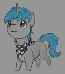 Size: 700x800 | Tagged: safe, artist:stray prey, oc, oc only, oc:lucent, pony, unicorn, solo, sternocleidomastoid