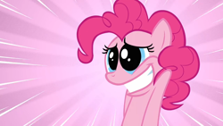 Size: 1152x648 | Tagged: safe, screencap, pinkie pie, earth pony, pony, a friend in deed, g4, season 2, cute, diapinkes, female, pink, smiling, solo