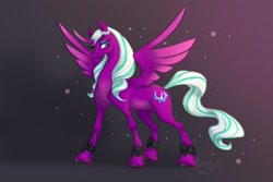 Size: 1800x1200 | Tagged: safe, artist:arorix_lights, opaline arcana, alicorn, pony, g5, my little pony: make your mark, spoiler:g5, spoiler:my little pony: make your mark, curved horn, horn, solo