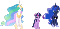 Size: 454x220 | Tagged: safe, edit, edited screencap, editor:pascalmulokozi2, screencap, princess celestia, princess luna, twilight sparkle, alicorn, pony, g4, the ending of the end, background removed, crown, female, jewelry, mare, not a vector, regalia, royal sisters, siblings, simple background, sisters, transparent background, trio, trio female, twilight sparkle (alicorn)
