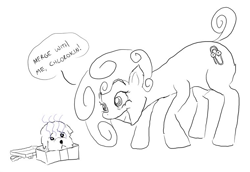 Size: 760x522 | Tagged: safe, artist:anish upadhayay, oc, earth pony, pony, paperclip, simple background, sketch, solo, speech bubble, unhinged, white background