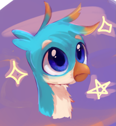 Size: 835x906 | Tagged: safe, artist:woolen cloe, gallus, griffon, g4, stars