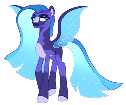 Size: 1454x1206 | Tagged: safe, artist:twilightpriincess, oc, pegasus, pony, female, magical lesbian spawn, mare, offspring, parent:nightmare moon, parent:tempest shadow, simple background, solo, transparent background